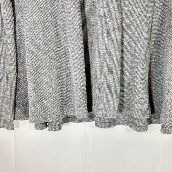 We The Free Free People Gray Thermal Long Sleeve Top Shirt Small - Picture 4 of 5